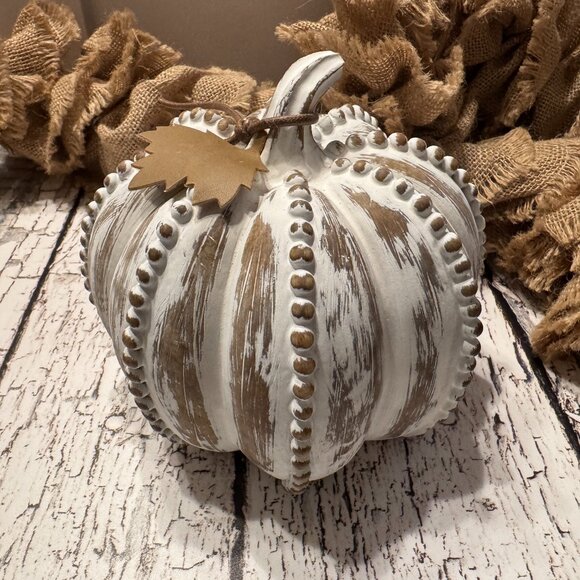 Other - Distressed Wood Pumpkin Table Top Accent Decor